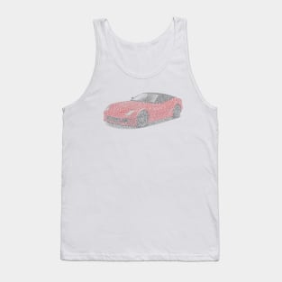 Ferrari 599 GTO typographic art Tank Top